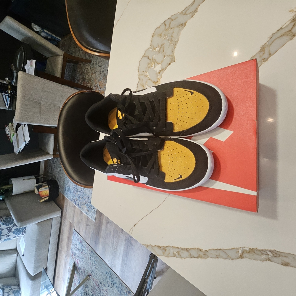 Black and Yellow Sneakers